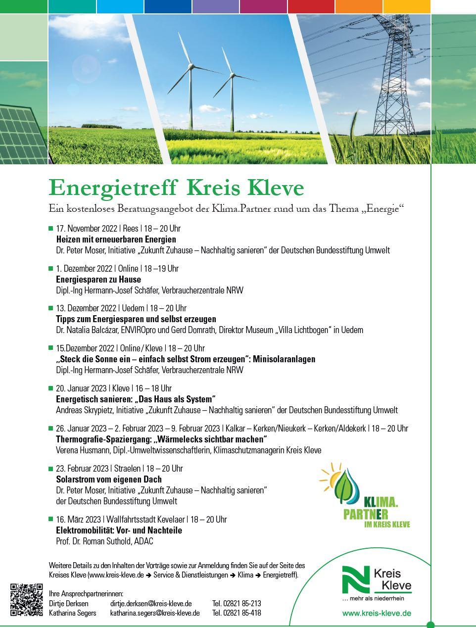 Plakat Energietreff Kreis Kleve