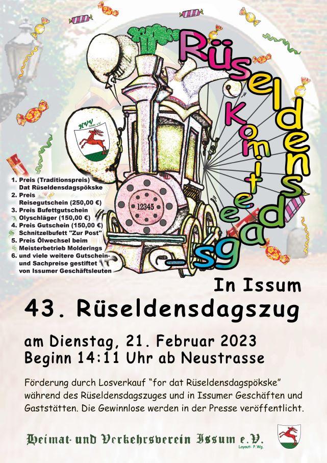 Plakat 43. Rüseldensdagszug Issum