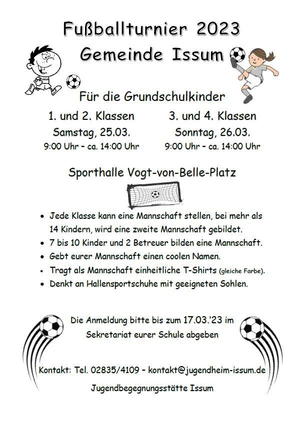 Plakat Fußballturnier 2023