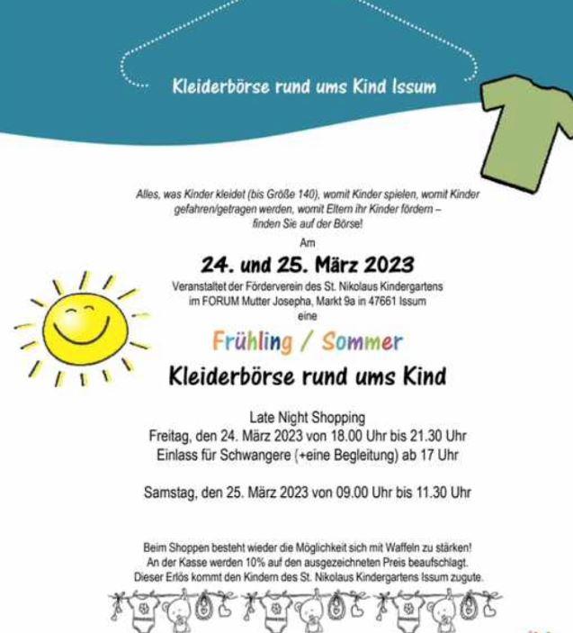 Plakat der Kleiderbörse rund ums Kind