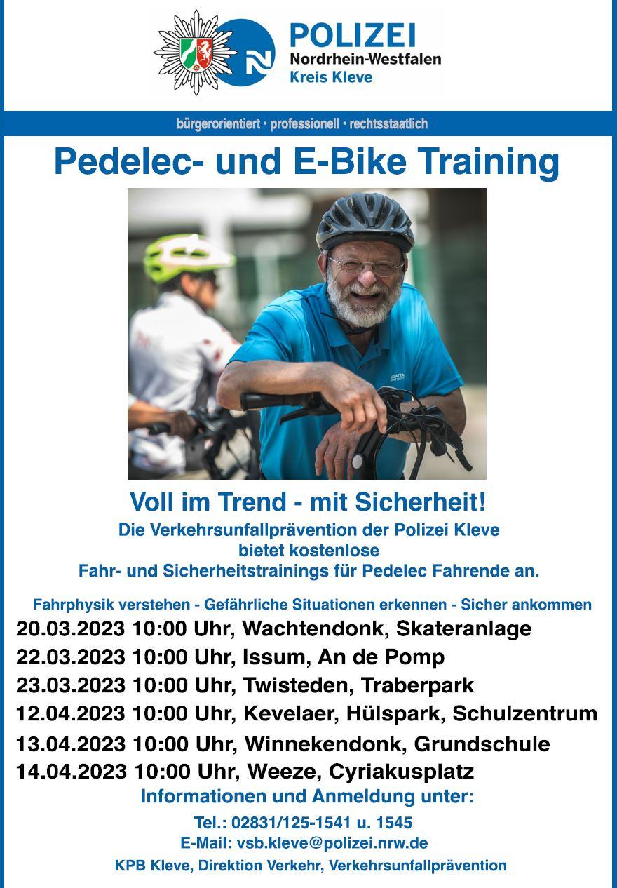 Plakat der Polizei NRW zum Pedelec-Training