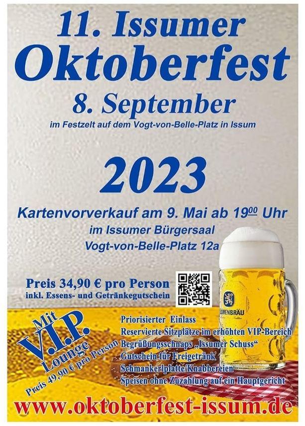 Plakat zum Issumer Oktoberfest 2023