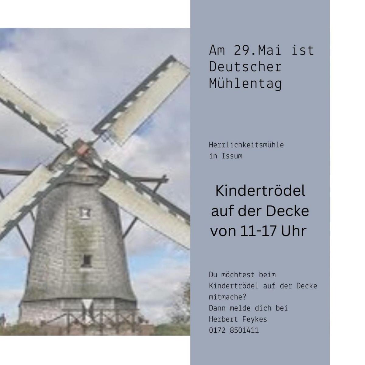 Plakat Kindertrödel am Deutschen Mühlentag