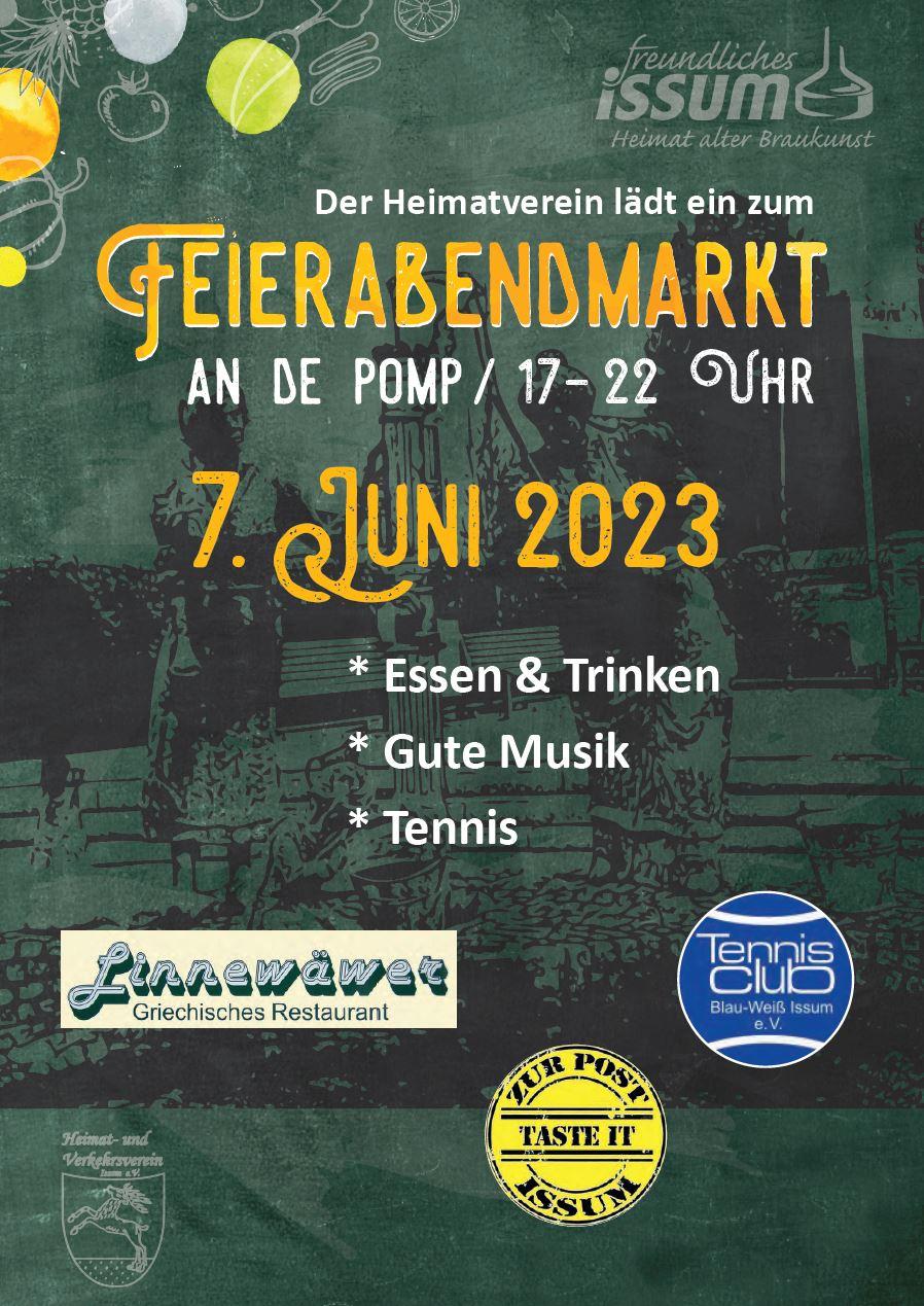 Plakat Feierabendmarkt Juni 2023