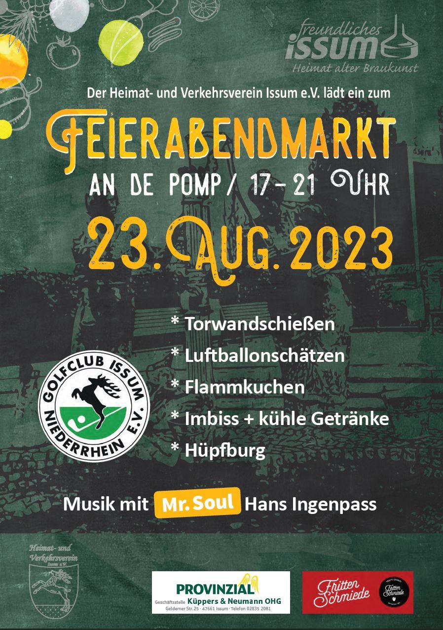 Plakat Feierabendmarkt August 2023
