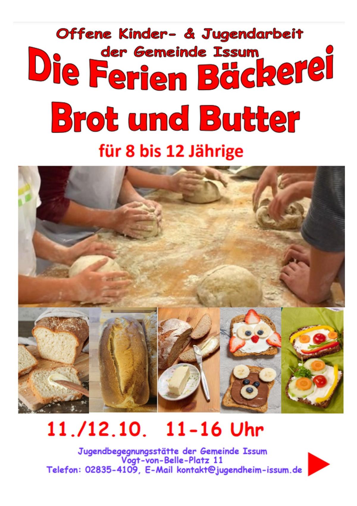 Ferienprogramm: Bäckerei am 11. und 12. Oktober