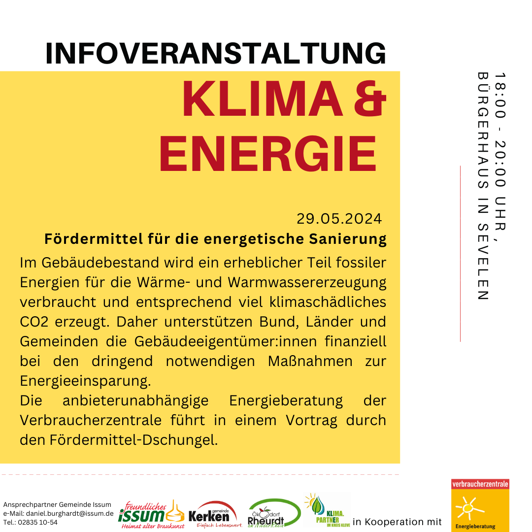 Veranstaltung Fördermittel für die energetische Sanierung 29.05.2024