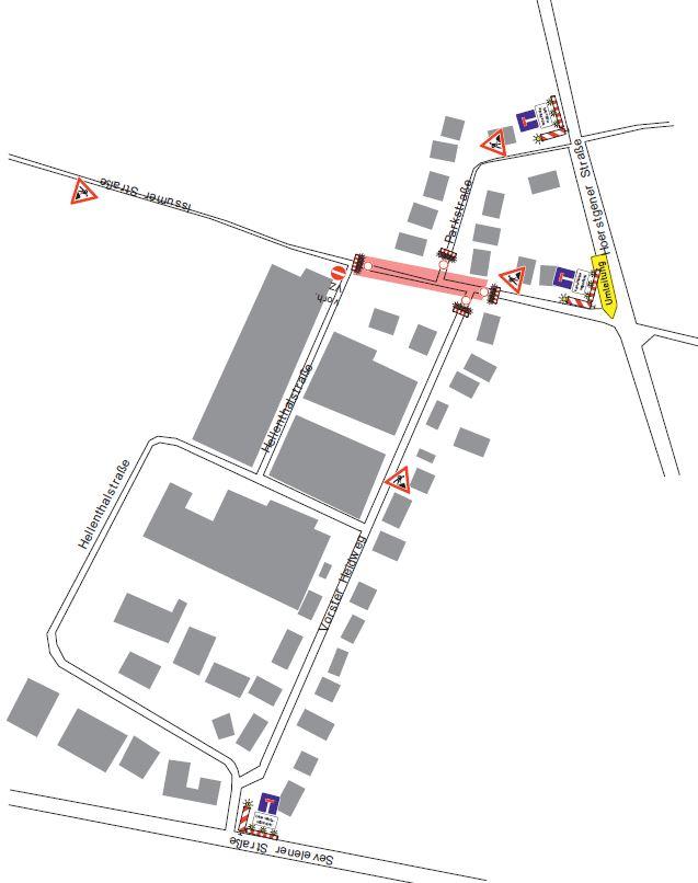 Bauarbeiten auf der Issumer Straße