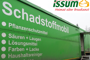 Bild des Schadstoffmobils mit Issum Logo