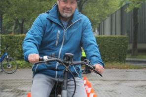 Clemens Brüx auf dem Fahrrad