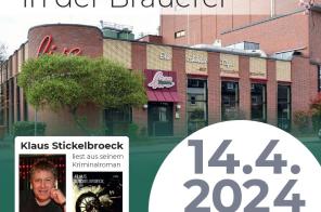 Plakat Live Lesung in der Brauerei - Klaus Stickelbroeck