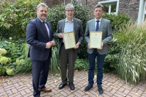 vlnr: Bürgermeister Clemens Brüx, Michael Petermann, Stefan Sablowski