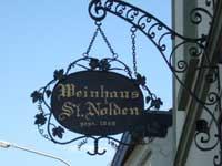 Schild: Weinhaus St. Nolden