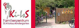 Logo und Außenansicht des Kindergarten St. Nikolaus