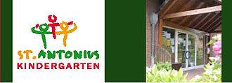 Logo und Außenansicht des Kindergarten St. Antonius