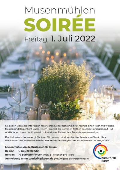 Musenmühlensoiréé Plakat am 01.07.2022