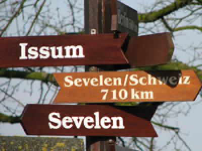 Wegweiser Sevelen/Schweiz