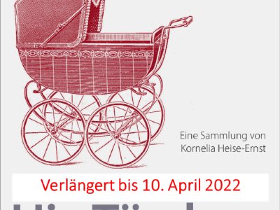 Plakat der Ausstellung "Puppenwagen" im Issumer His-Törchen