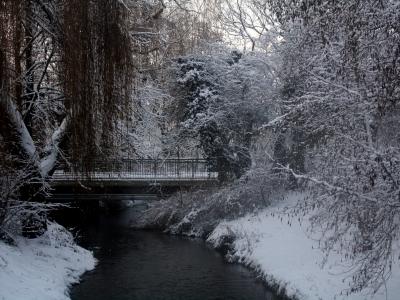 Foto Fleuthbrücke bei Schnee