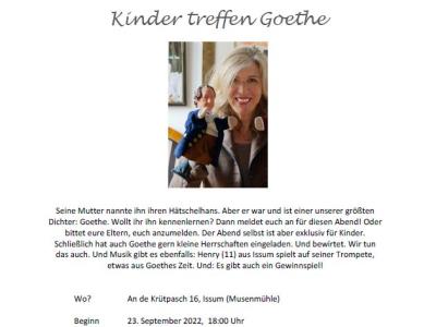 Plakat Kindertreffen Goethe