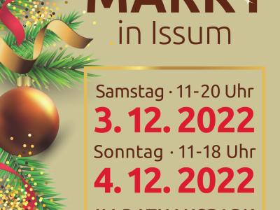 Plakat Weihnachtsmarkt in Issum am 03.+04.12.2022 im Rathauspark